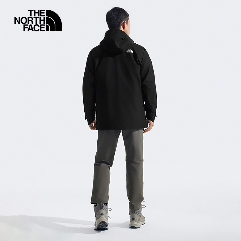 The North Face北面男款黑色FUTURELIGHT防水透氣連帽羽絨內裡三合一外套｜89ZMJK3