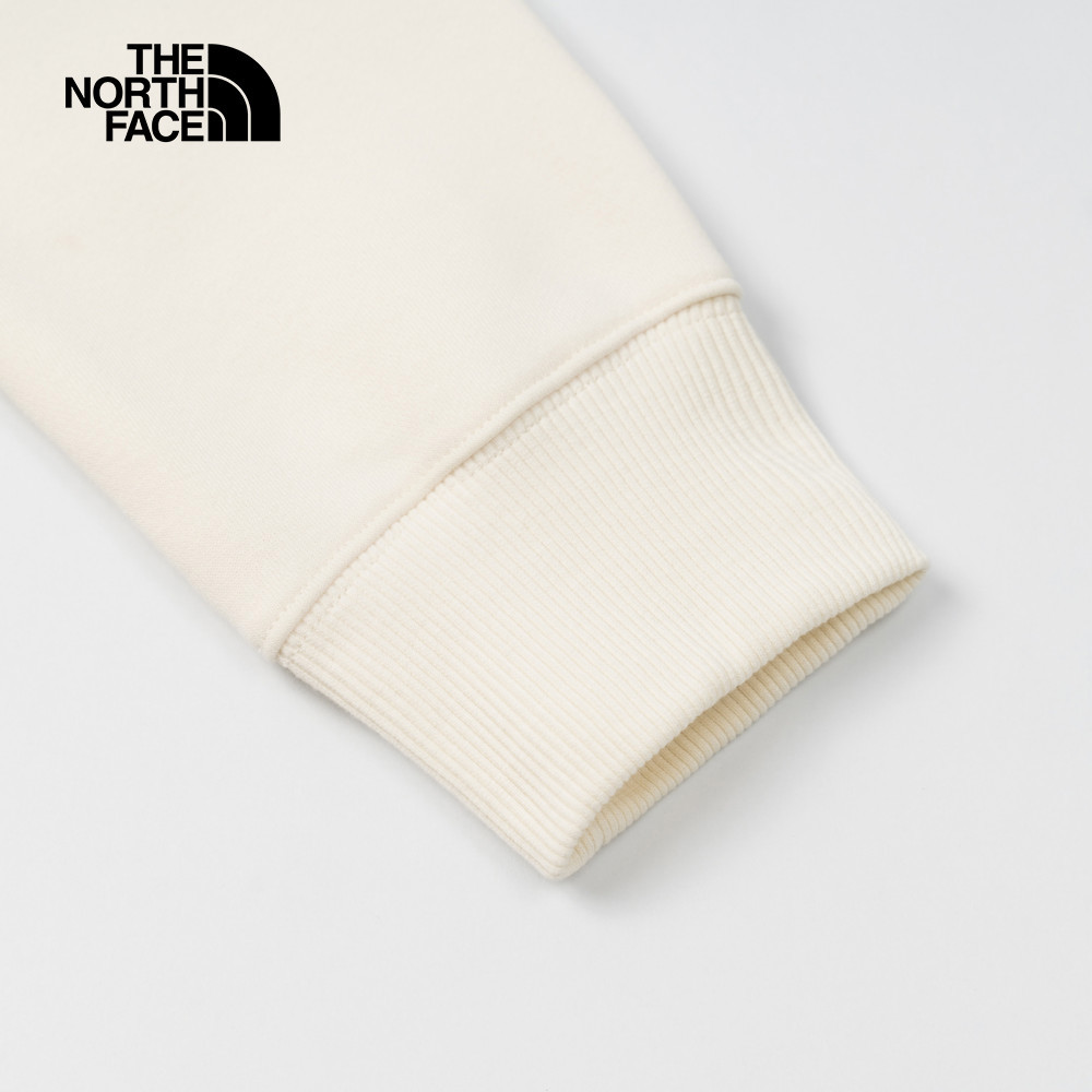 【10/27 00點限時搶購】The North Face北面男款米白色舒適保暖胸前趣味品牌印花長袖大學T｜8ATEQLI