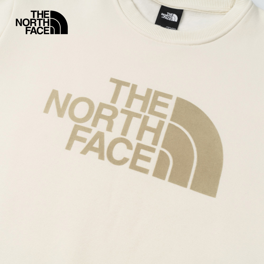 【限時搶購】男款米白色舒適保暖大尺寸品牌印花長袖大學T｜8ATFQLI