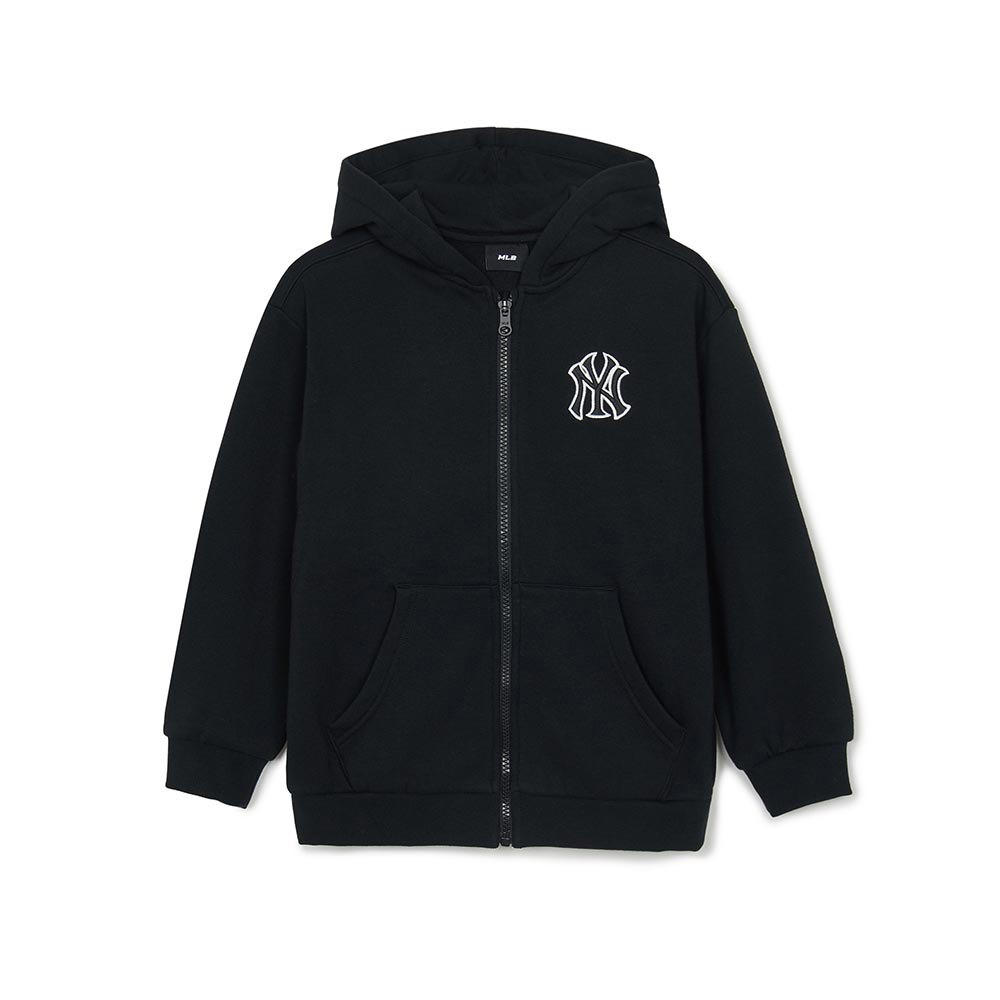 MLB KIDS 拉鍊連帽外套 童裝 紐約洋基隊 (7AHDB0346-50BKS)