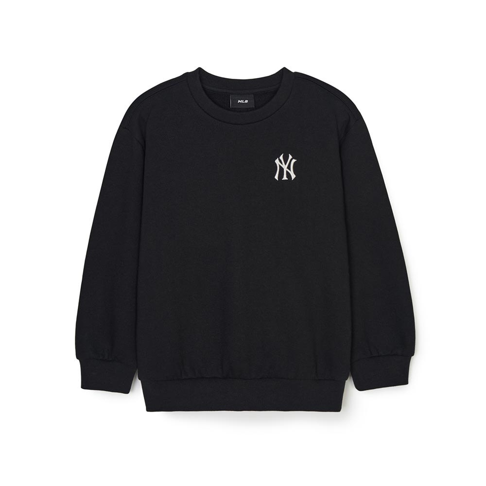MLB KIDS 小Logo大學T 童裝 紐約洋基隊 (7AMTB0446-50BKS)