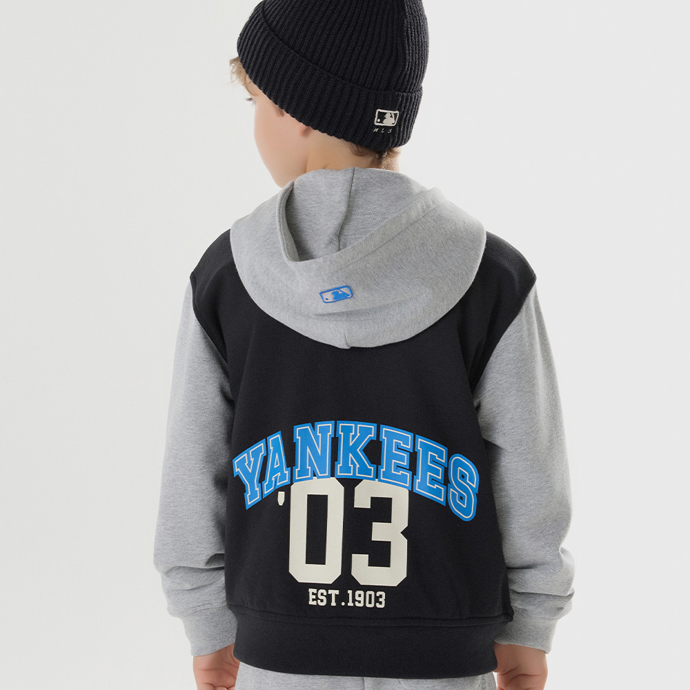 MLB KIDS 連帽棒球外套 Varsity系列 紐約洋基隊 (7AHDV0144-50BKS)
