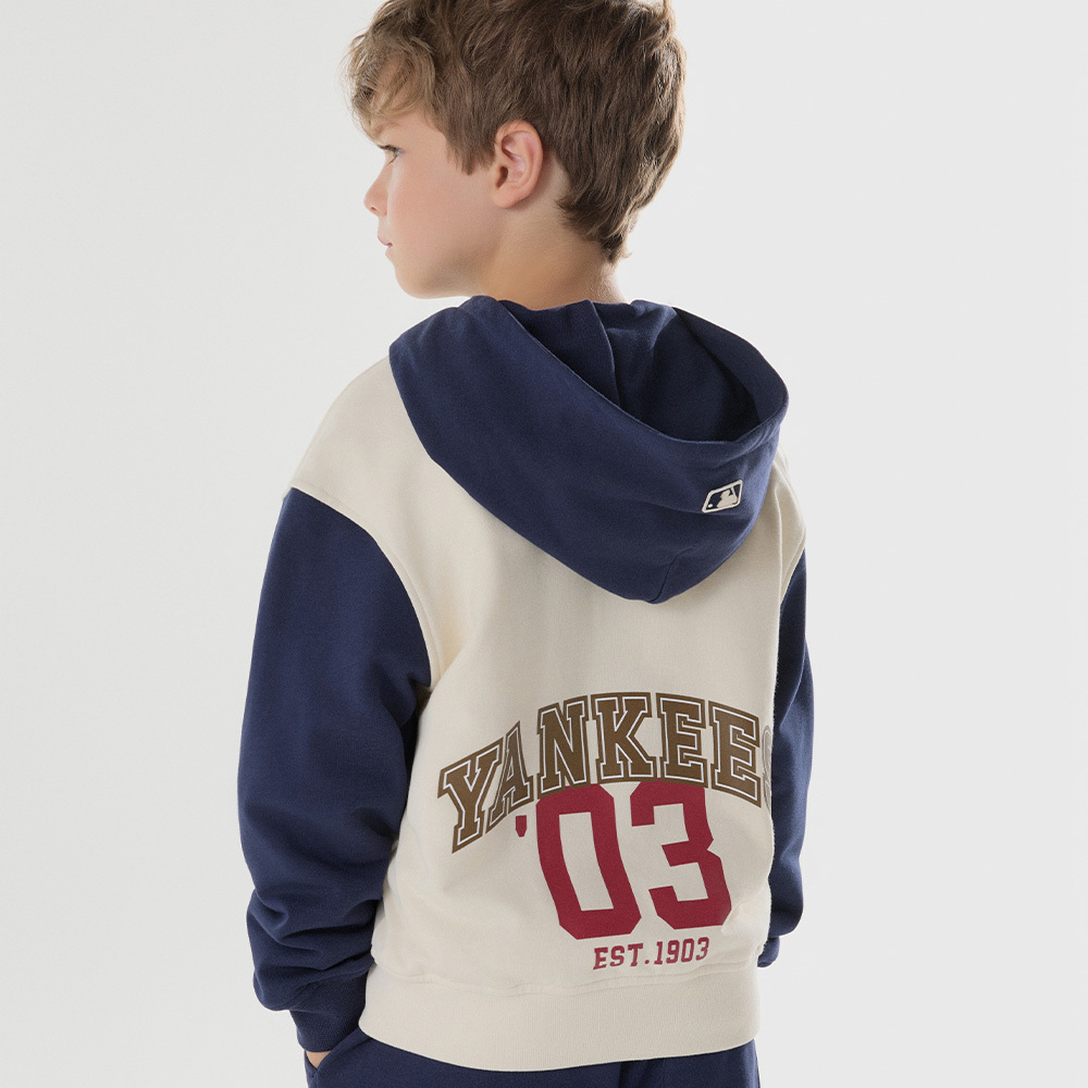 MLB Korea MLB KIDS 連帽棒球外套 Varsity系列 紐約洋基隊 (7AHDV0144-50CR