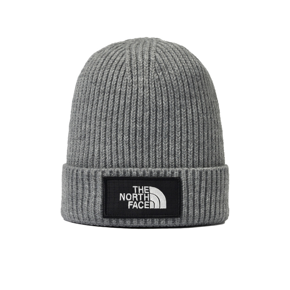 【10/26 00點限時搶購】The North Face北面兒童灰色LOGO布標保暖針織毛帽｜7WGC92O