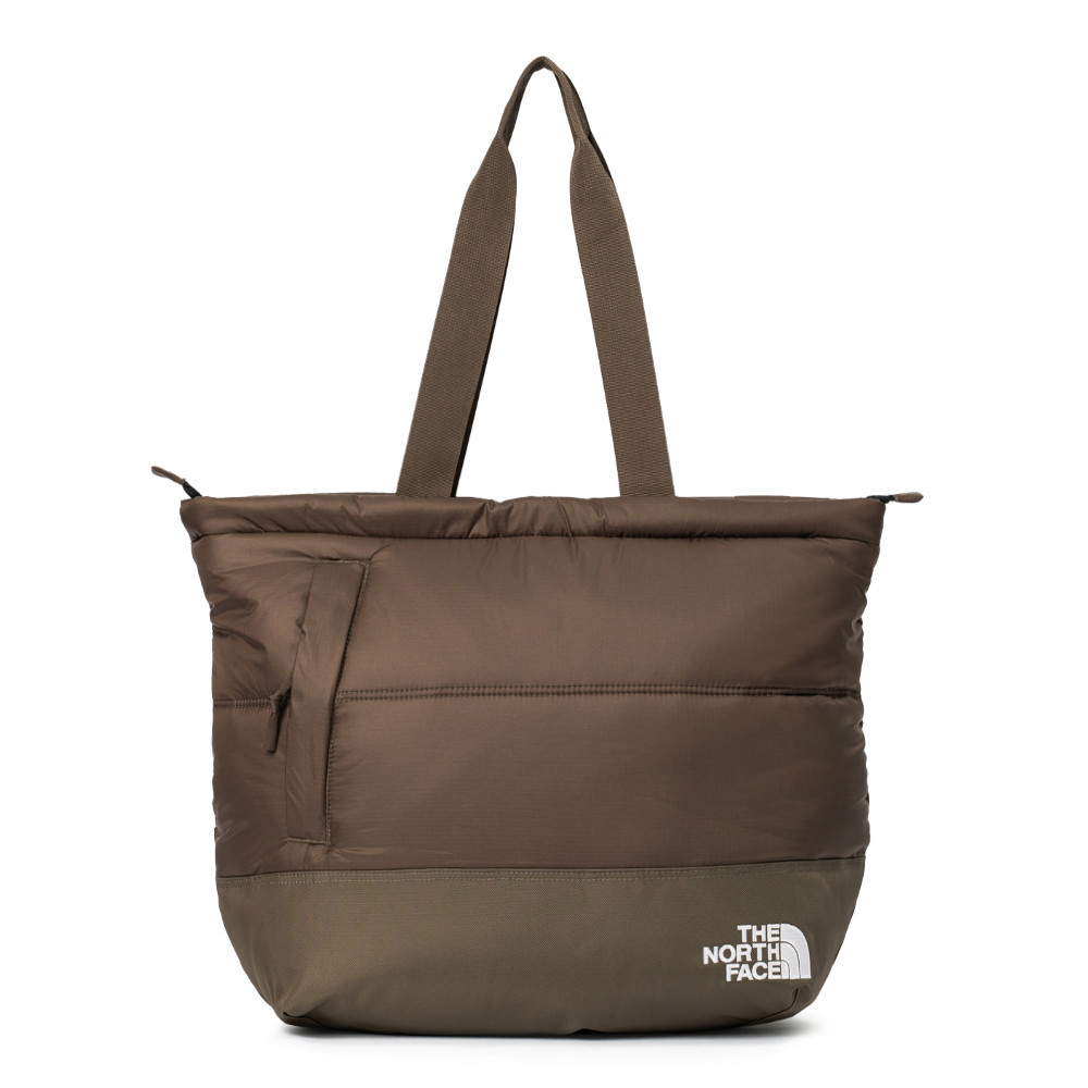 The North Face北面男女款棕色品牌LOGO大容量休閒單肩包｜81BU1OI