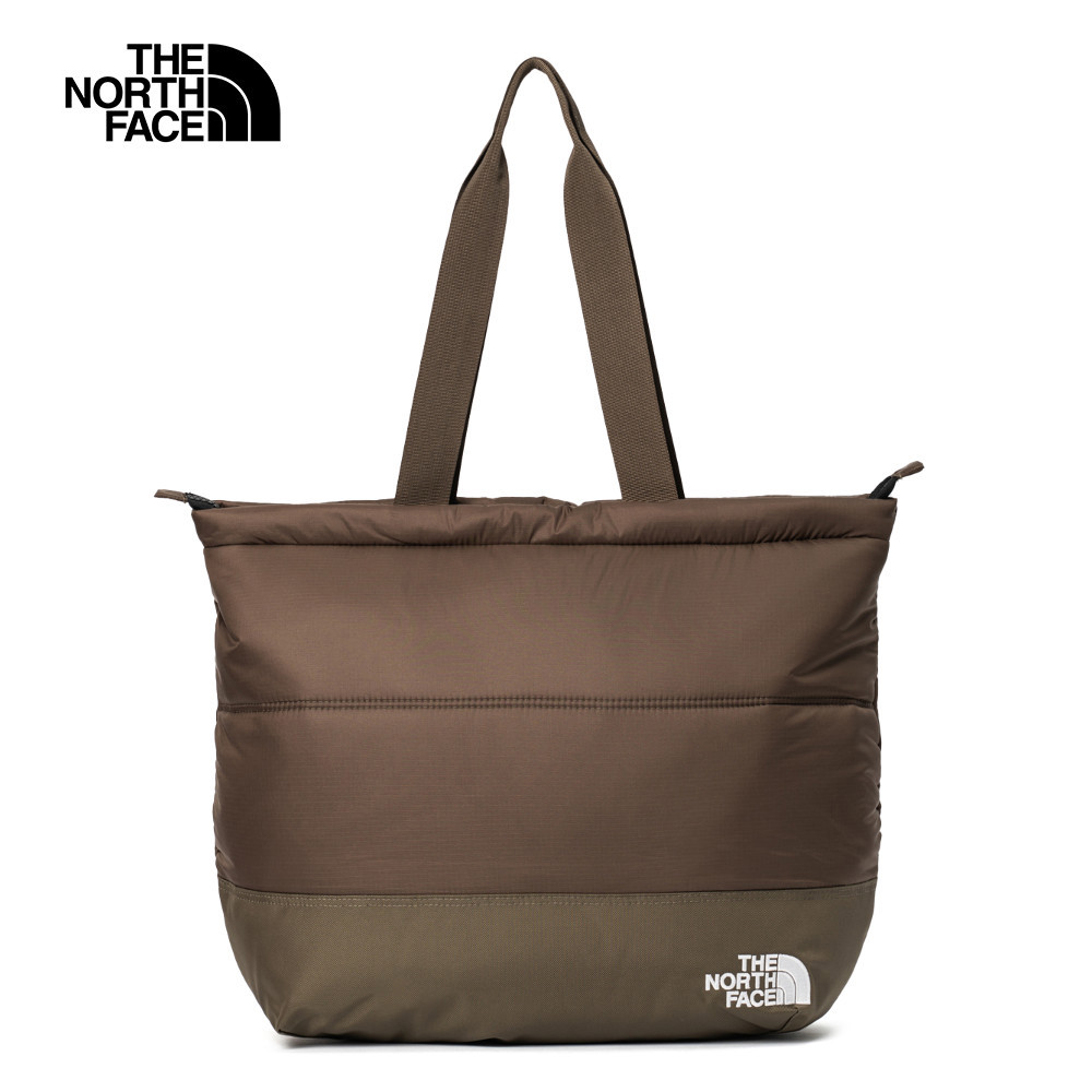 The North Face北面男女款棕色品牌LOGO大容量休閒單肩包｜81BU1OI