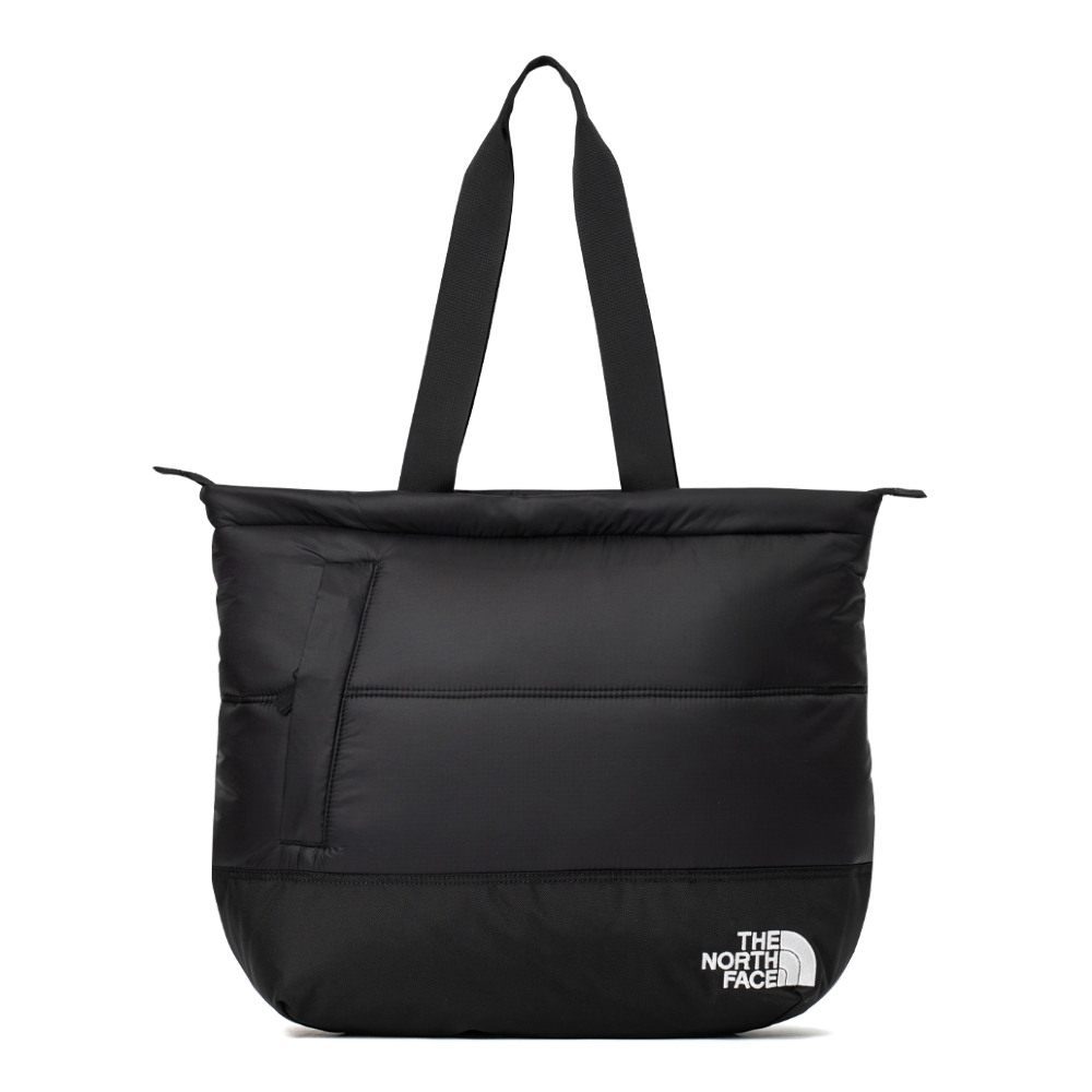 The North Face北面男女款黑色品牌LOGO大容量休閒單肩包｜81BU4H0