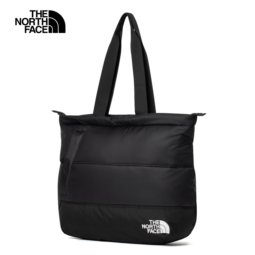 The North Face北面男女款黑色品牌LOGO大容量休閒單肩包｜81BU4H0