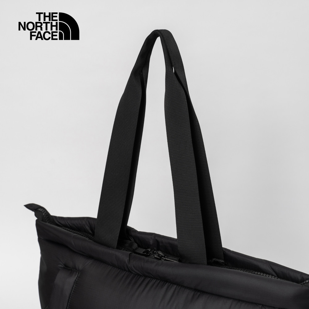 The North Face北面男女款黑色品牌LOGO大容量休閒單肩包｜81BU4H0