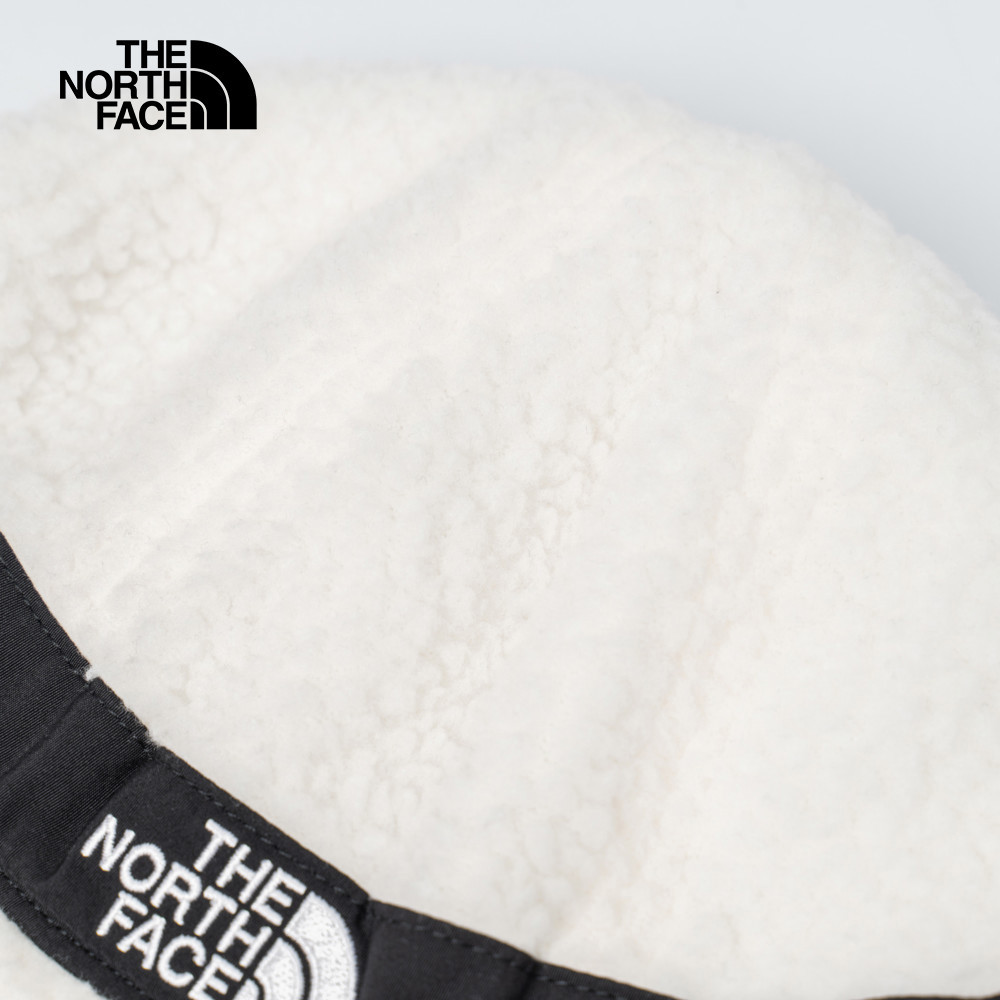 The North Face北面男女款米白色舒適保暖抓絨漁夫帽｜8882QLI