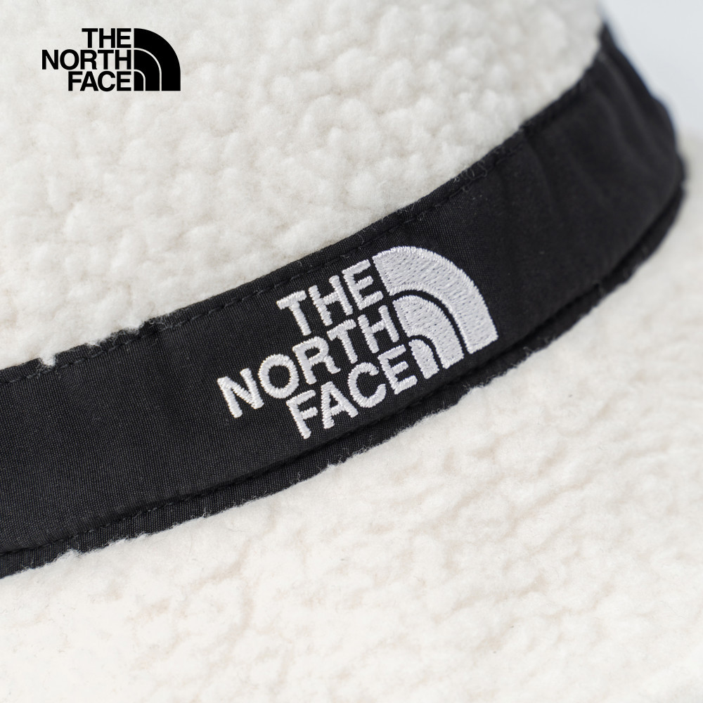 The North Face北面男女款米白色舒適保暖抓絨漁夫帽｜8882QLI