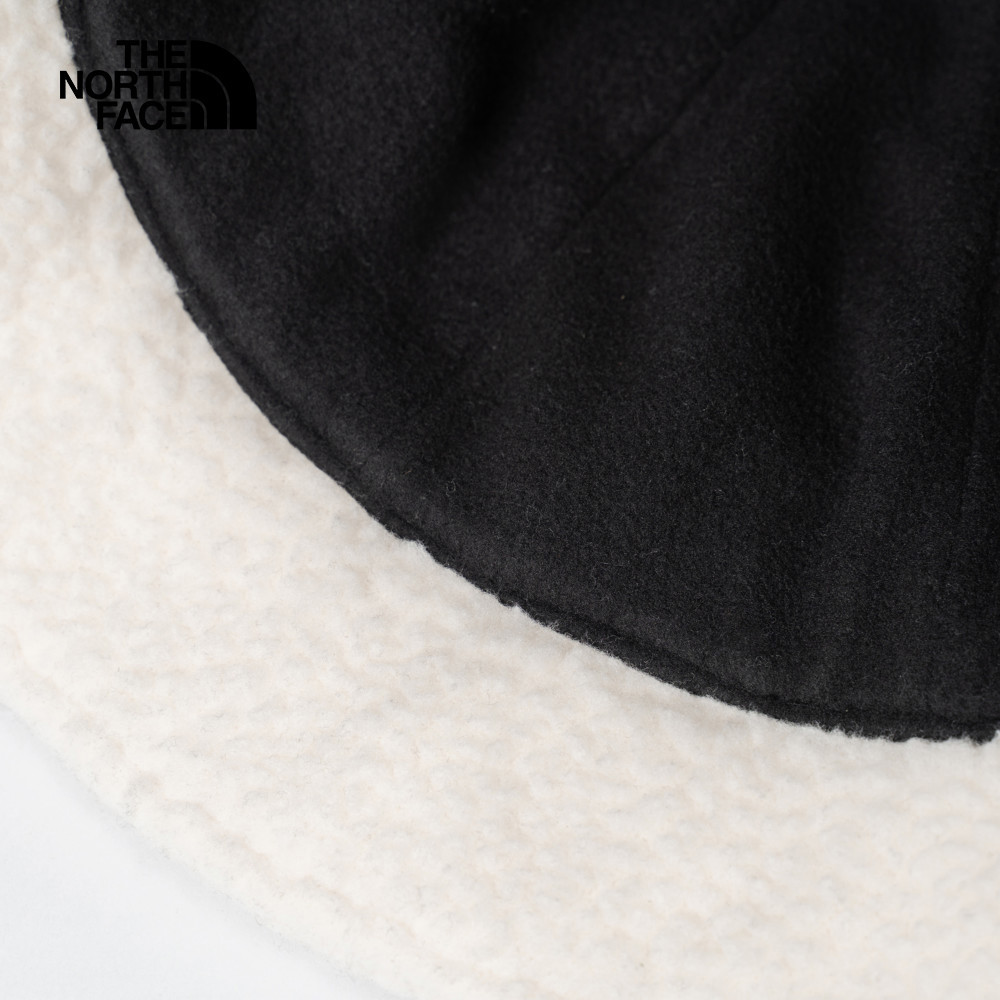The North Face北面男女款米白色舒適保暖抓絨漁夫帽｜8882QLI