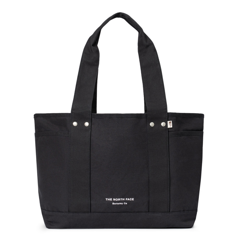 【10/24 12點週末限定】The North Face北面男女款黑色大容量LOGO帆布休閒托特包｜88TNJK3