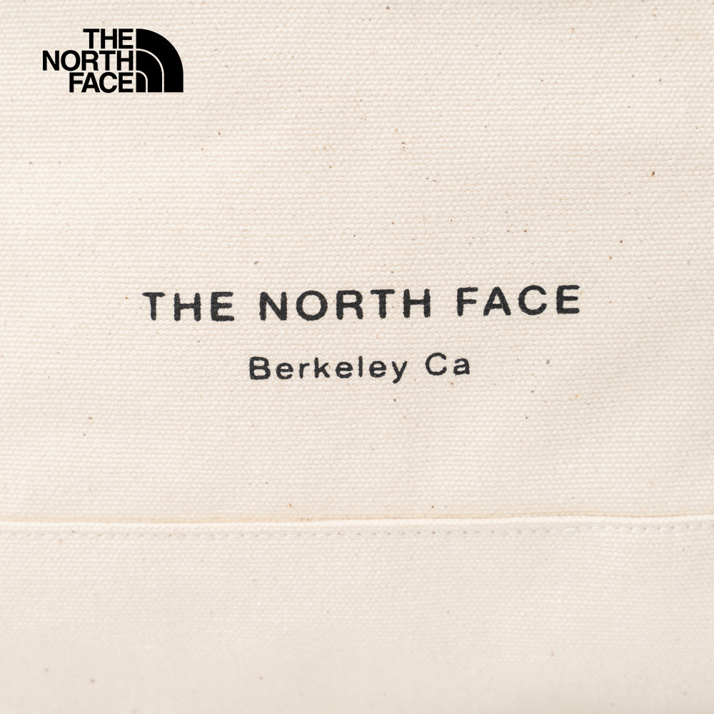 【10/25 00點週末限定】The North Face北面男女款白色大容量LOGO帆布休閒托特包｜88TNLE7