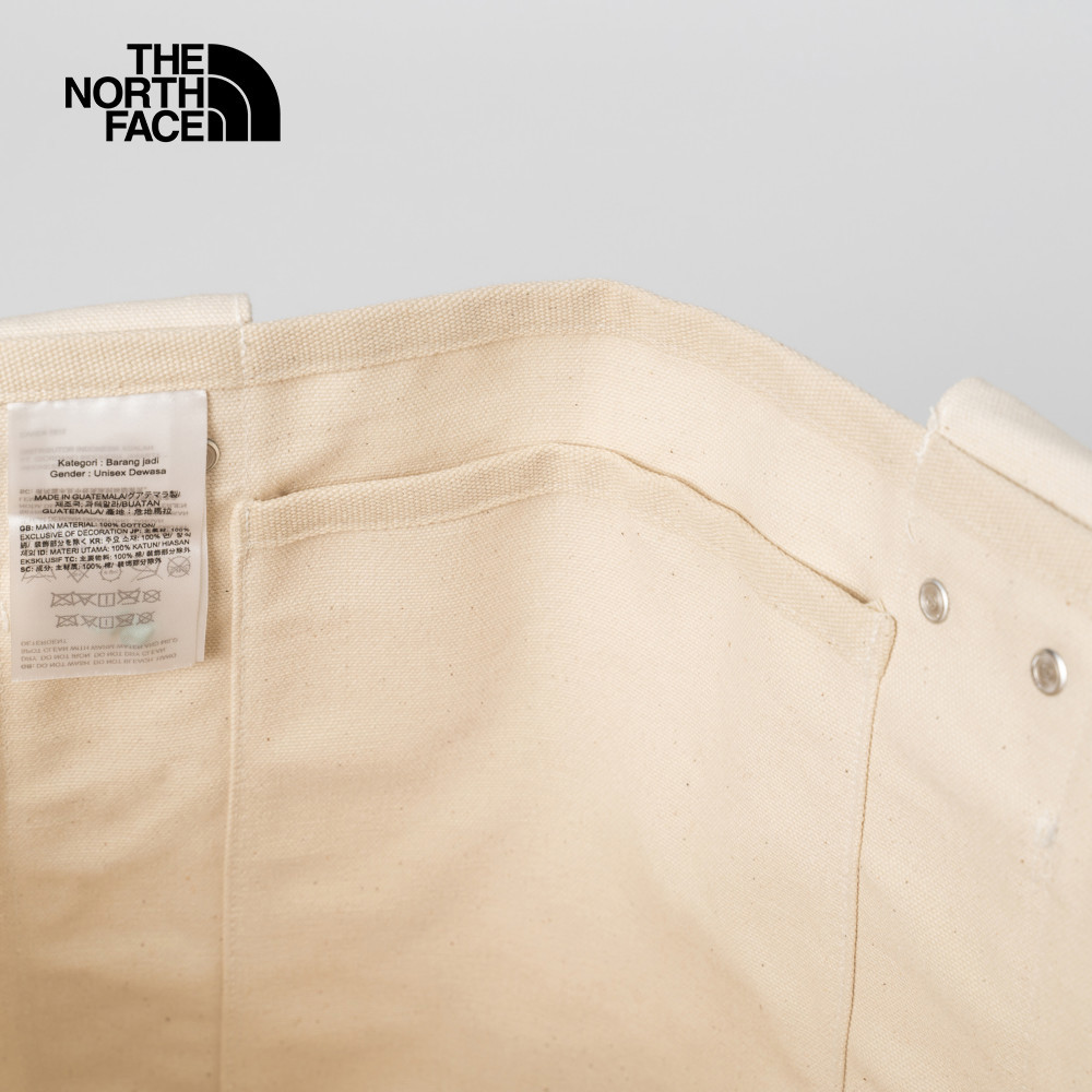 【10/25 00點週末限定】The North Face北面男女款白色大容量LOGO帆布休閒托特包｜88TNLE7