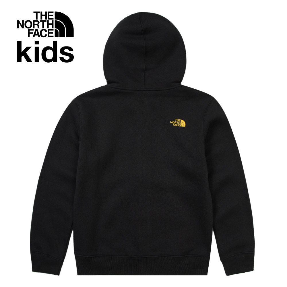 The North Face北面兒童黑色舒適保暖可愛滑雪北極熊印花連帽外套｜89XYJK3