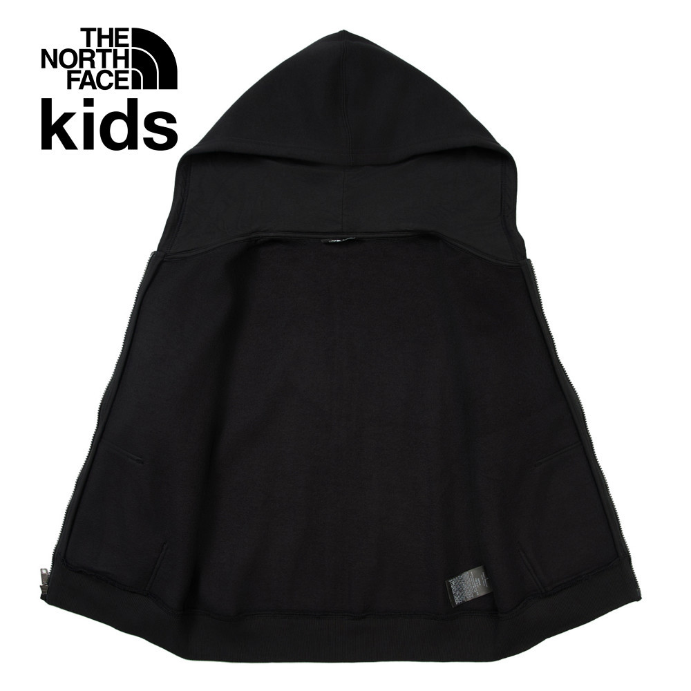 The North Face北面兒童黑色舒適保暖可愛滑雪北極熊印花連帽外套｜89XYJK3