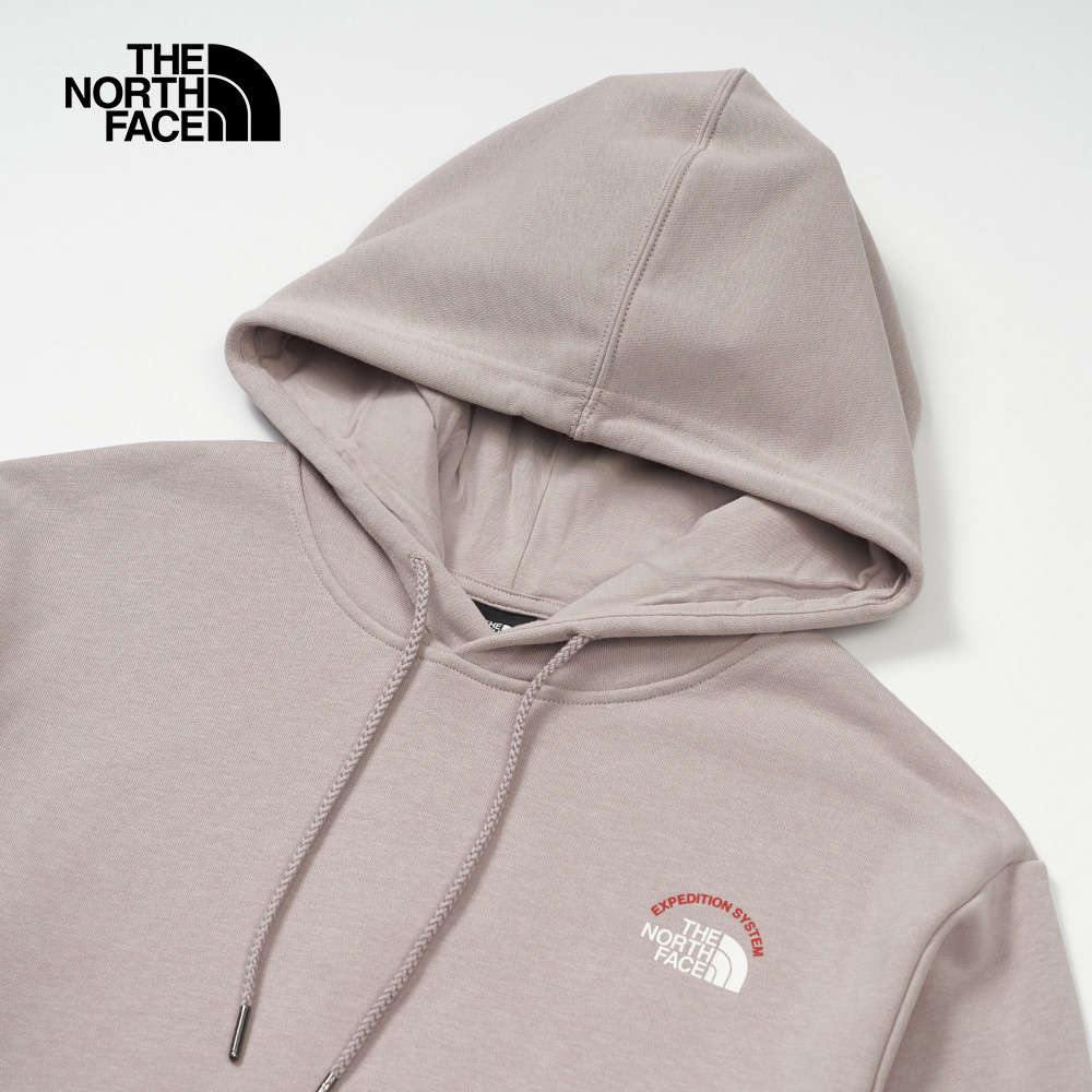 【10/24 12點週末限定】The North Face北面男女款灰色舒適保暖大尺寸印花休閒長袖帽T｜8ATD1OA