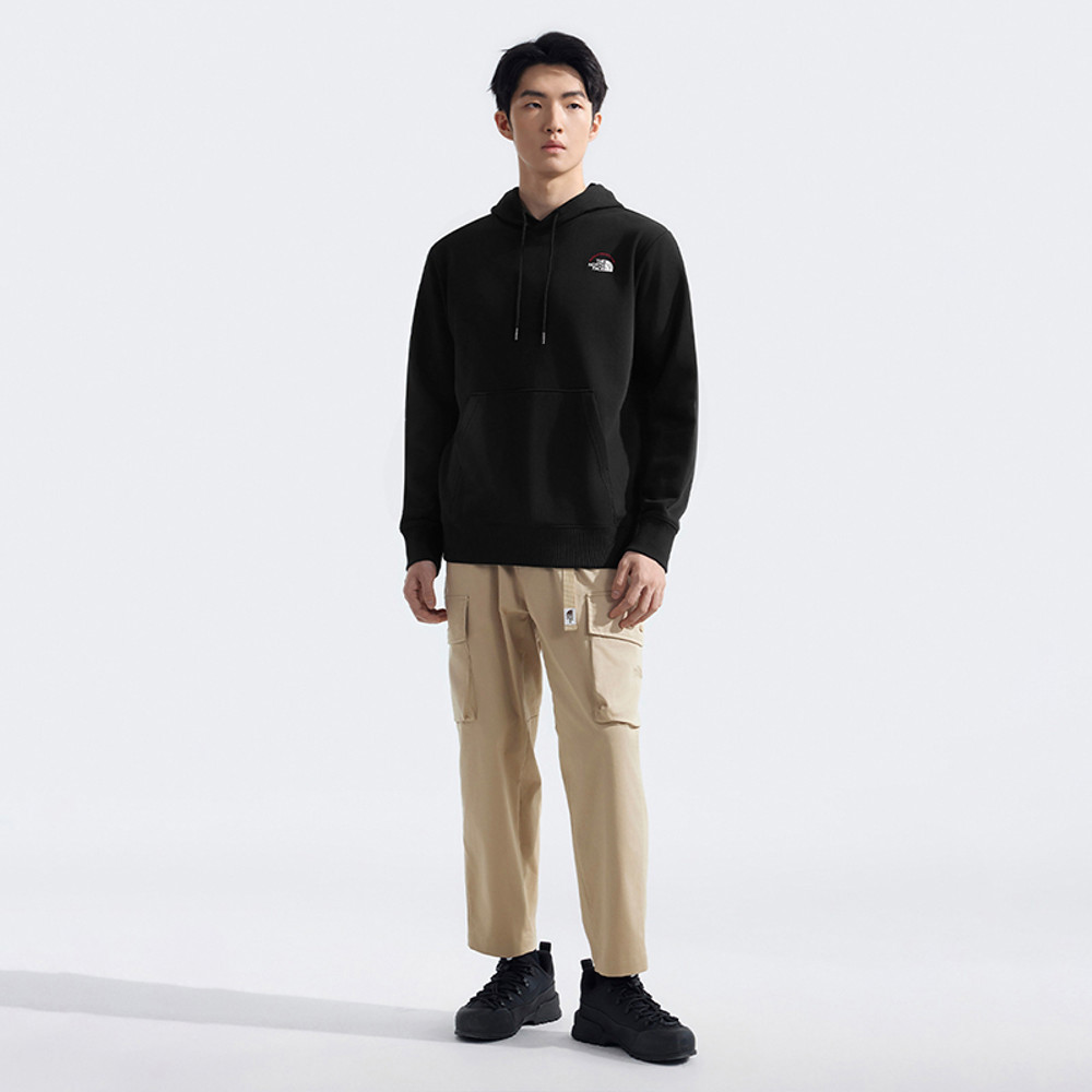 【10/24 12點週末限定】The North Face北面男女款黑色舒適保暖大尺寸印花休閒長袖帽T｜8ATDJK3