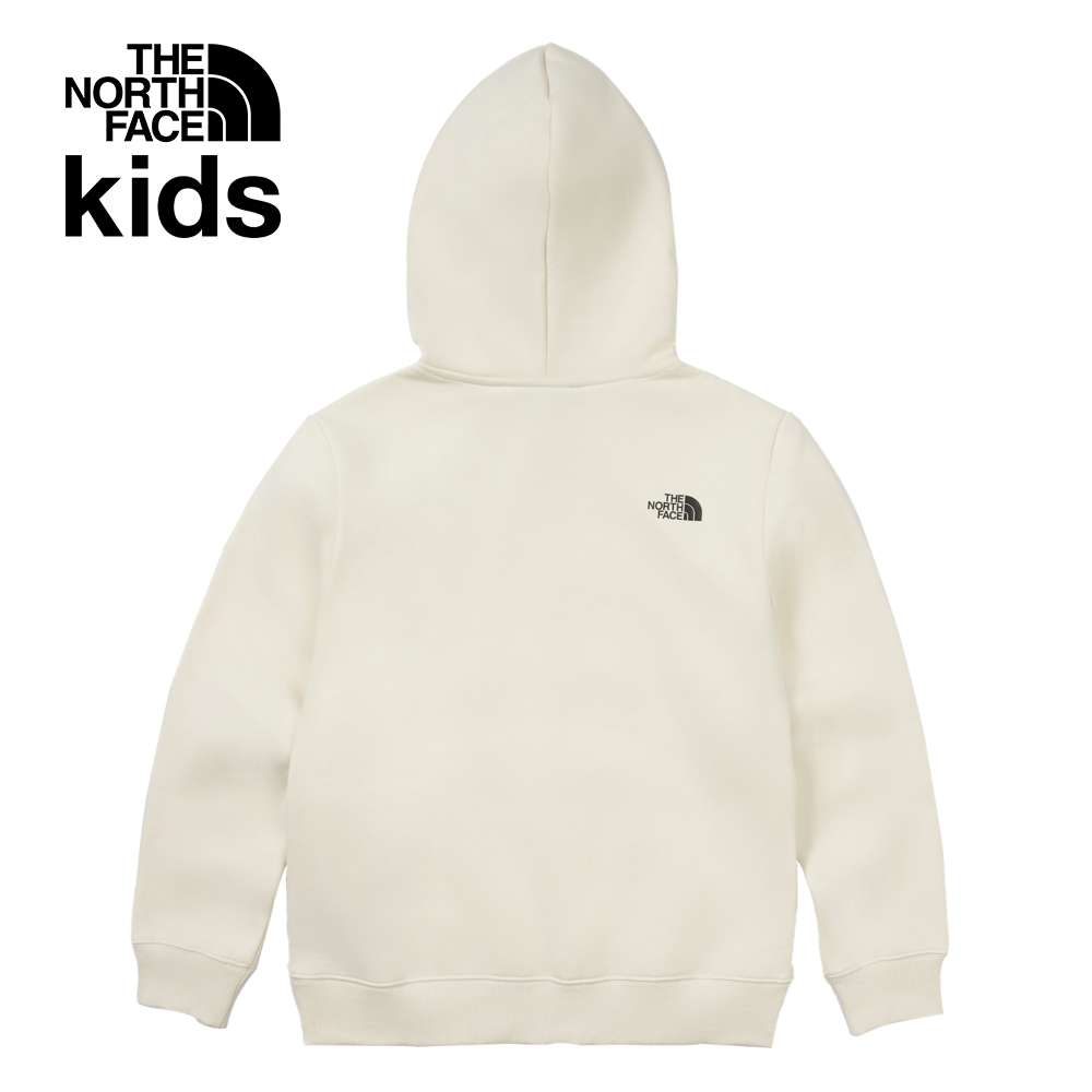 The North Face北面兒童米白色舒適保暖可愛北極熊印花休閒長袖帽T｜8ATZQLI