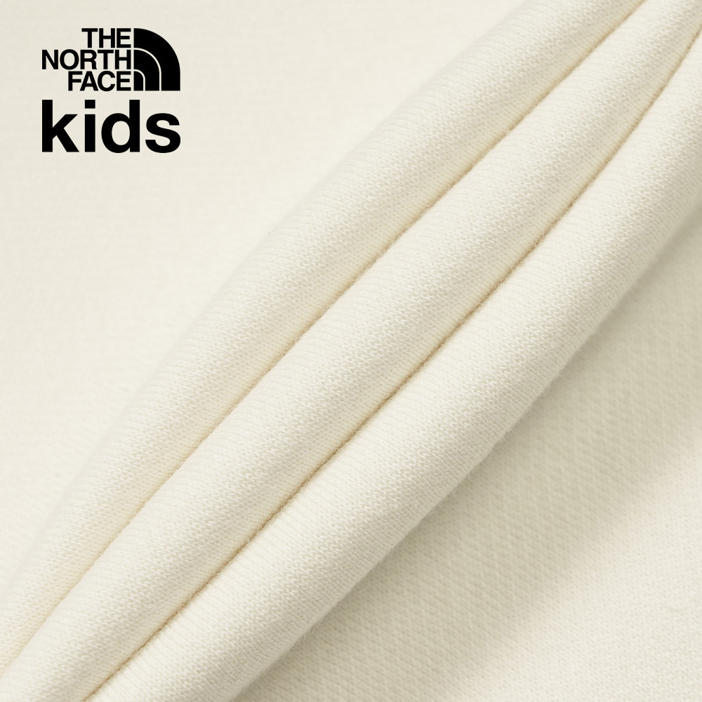 The North Face北面兒童米白色舒適保暖可愛北極熊印花休閒長袖帽T｜8ATZQLI