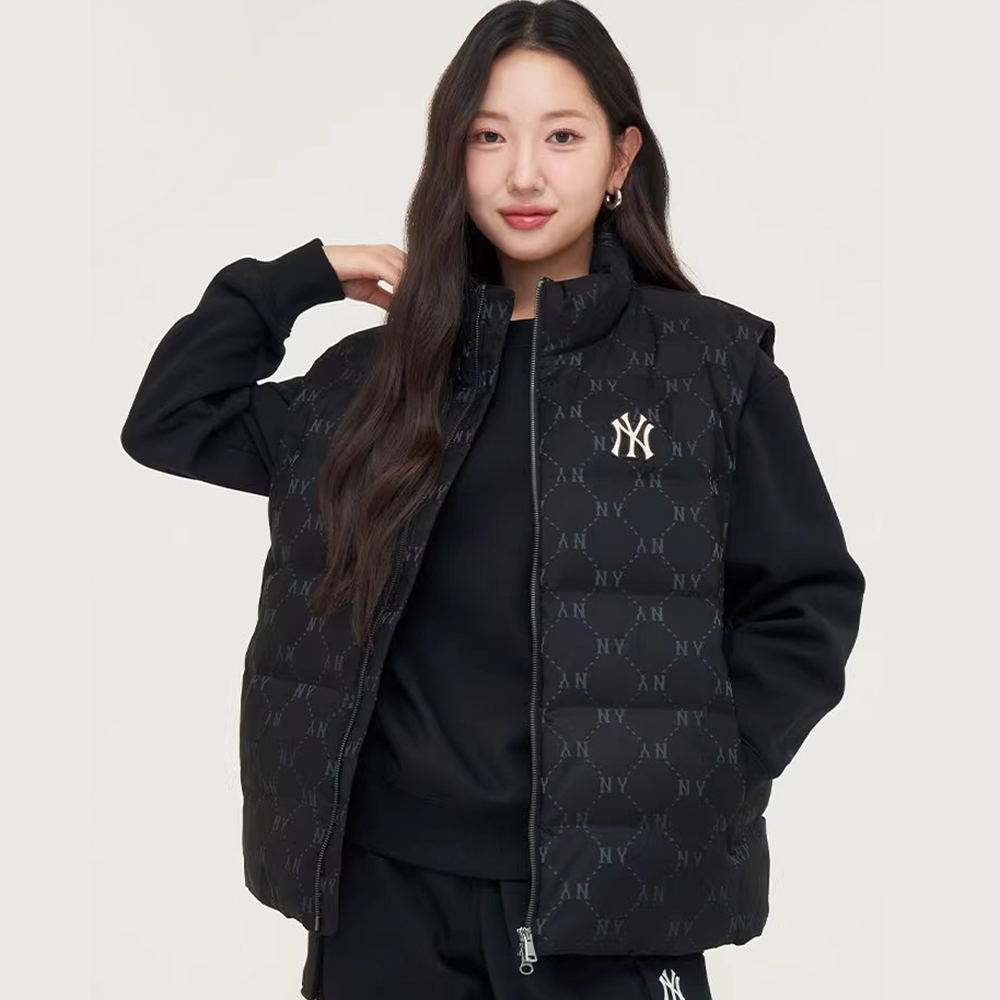 MLB Korea MLB 羽絨背心 Monogram系列 紐約洋基隊 (3ADVM0246-50BKS)｜勁馳