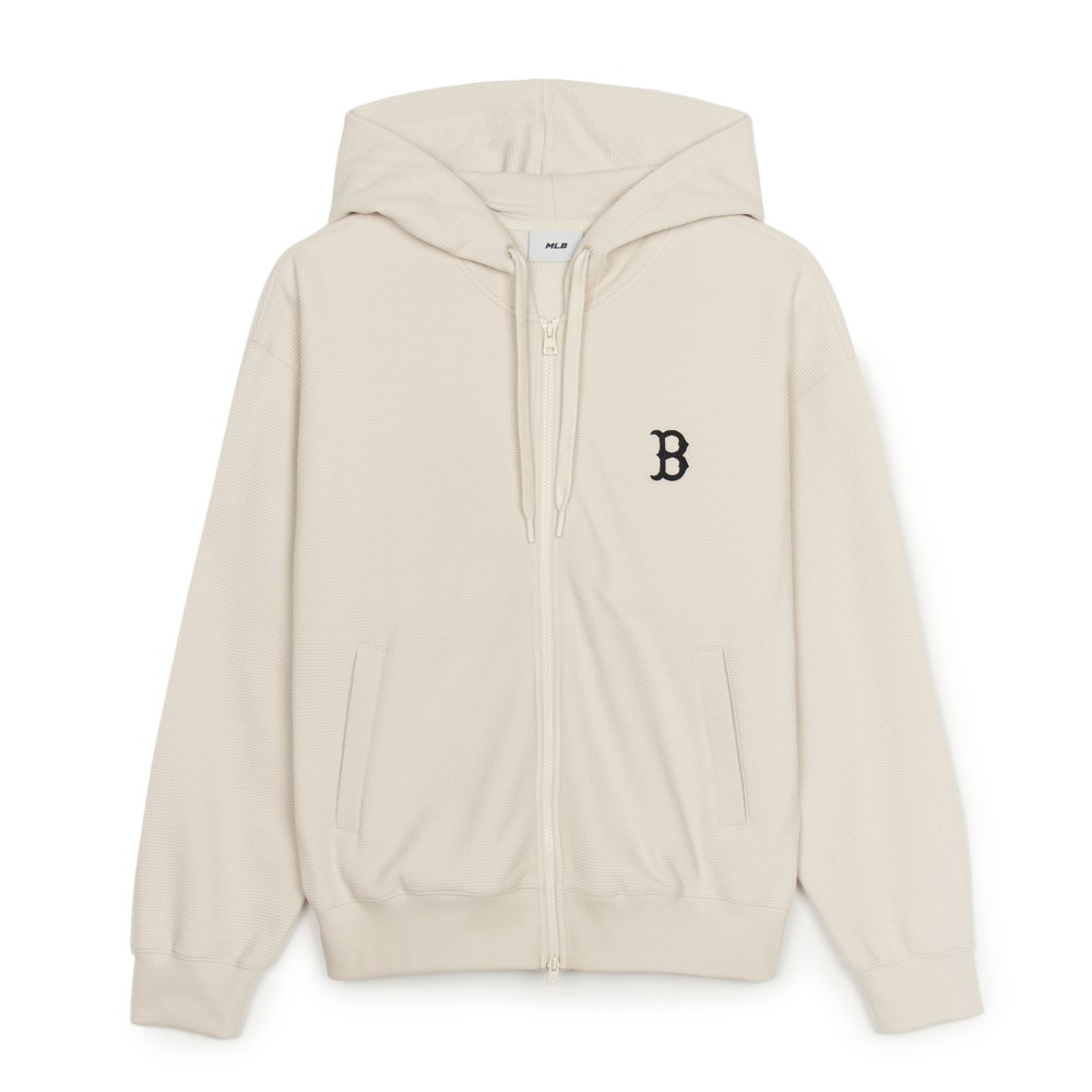 MLB 小Logo拉鍊連帽外套 波士頓紅襪隊 (3ATRB0846-43CRD)