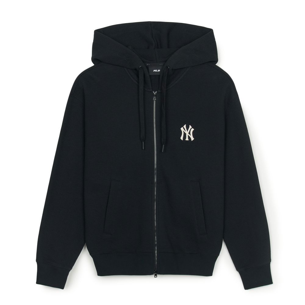 MLB Korea MLB 小Logo拉鍊連帽外套 紐約洋基隊 (3ATRB0846-50BKS)｜風行官