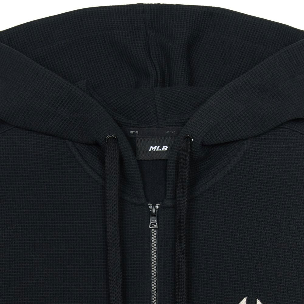 MLB 小Logo拉鍊連帽外套 紐約洋基隊 (3ATRB0846-50BKS)