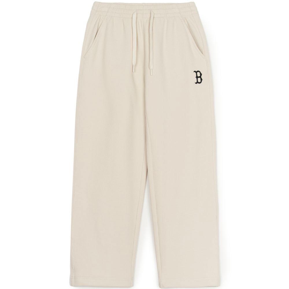 MLB 小Logo運動褲 休閒長褲 波士頓紅襪隊 (3APTB1146-43CRD)｜透氣舒適 耐