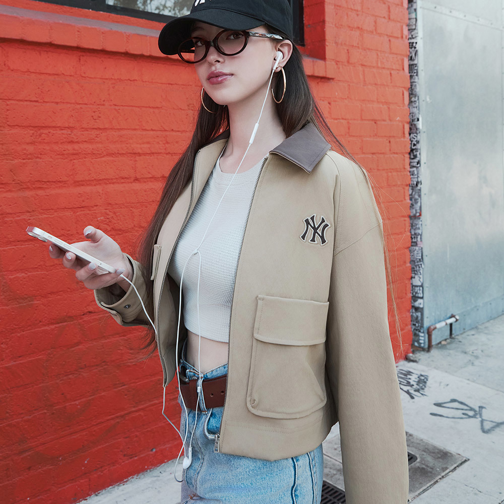 MLB 女版飛行夾克外套 紐約洋基隊 (3FJPB0146-50BGD)