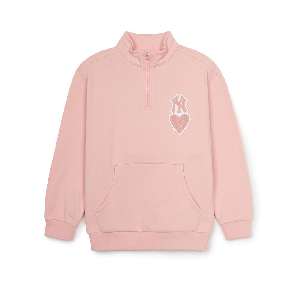 MLB KIDS 半拉鍊鋪棉大學T 童裝 Heart系列 紐約洋基隊 (7AMTH0546-50COS)