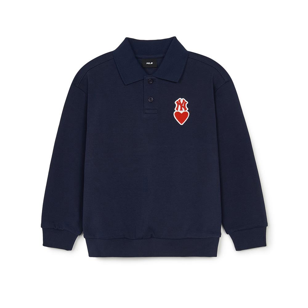 MLB KIDS 運動套裝 大學T+棉褲 童裝 Heart系列 紐約洋基隊 (7AS2H0144-50NYD)