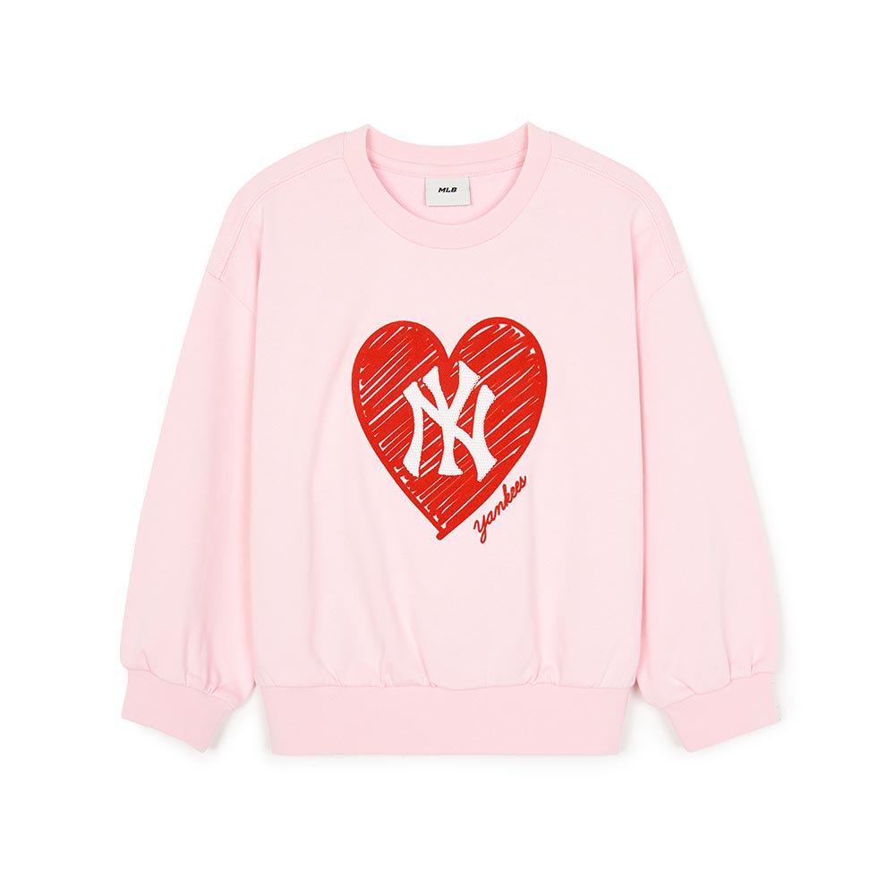 MLB KIDS 大學T 童裝 Heart系列 紐約洋基隊 (7FMTH0344-50PKL)