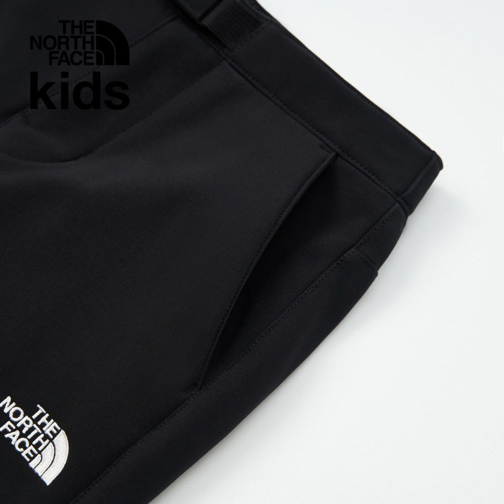 The North Face北面兒童黑色DWR防潑水戶外徒步長褲｜8A3HJK3