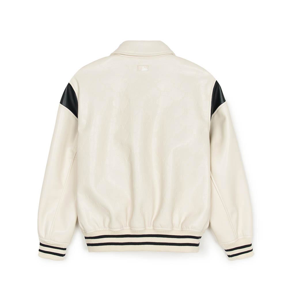 MLB 皮革 棒球外套 夾克 Monogram系列 紐約洋基隊 (3AJPM0444-50CRD)