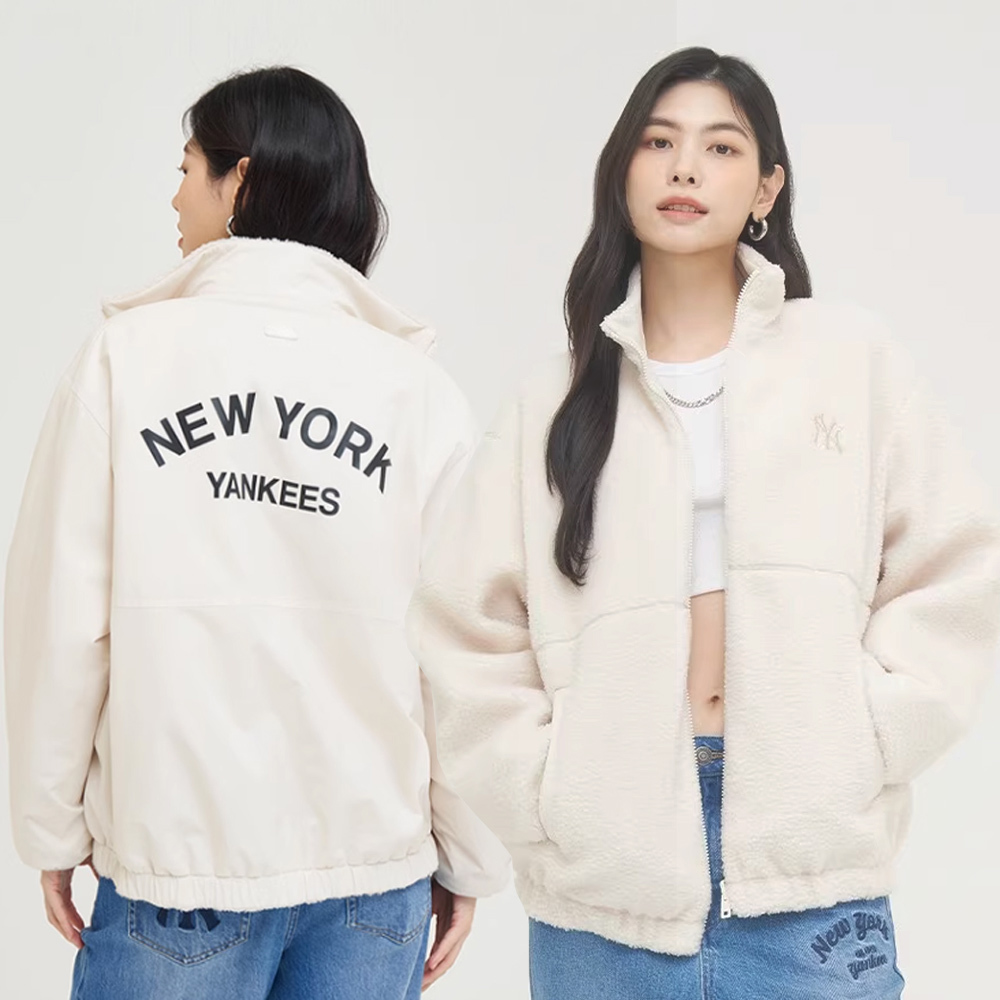 MLB Korea MLB FLEECE 雙面穿 翻領外套 羊羔絨外套 Varsity系列 紐約洋基隊