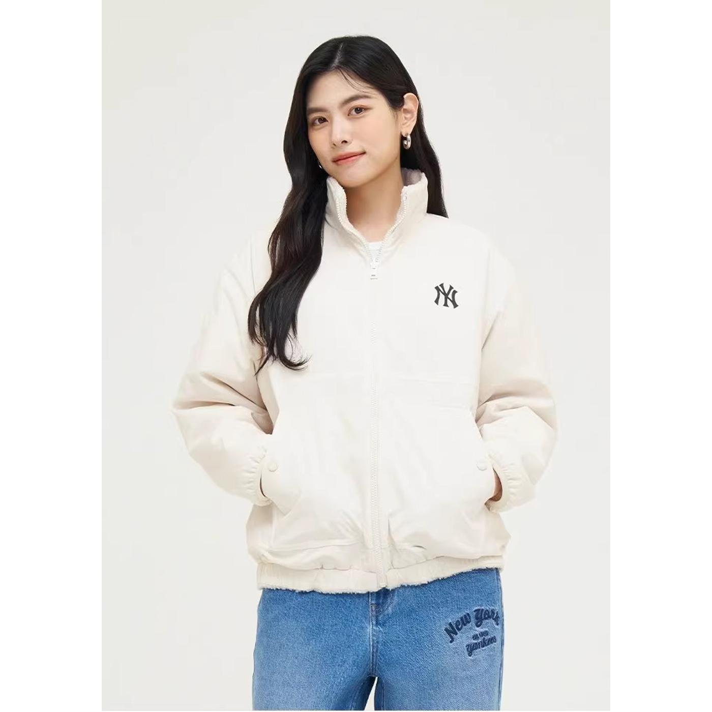 MLB FLEECE 雙面穿 翻領外套 羊羔絨外套 Varsity系列 紐約洋基隊 (3AFDV0346-50CRD)