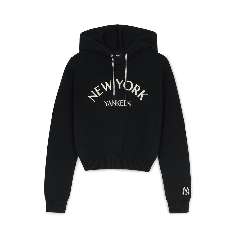 MLB 女版針織連帽上衣 帽T Varsity系列  紐約洋基隊 (3FKPV0144-50BKS)