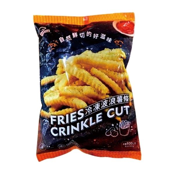 〔冷凍〕皇冠冷凍波浪薯條 800g