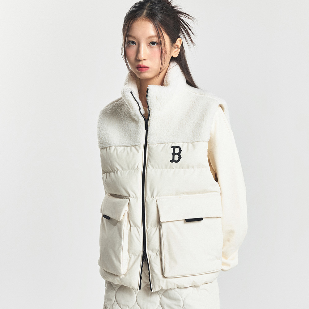 MLB 刷絨背心 FLEECE系列 波士頓紅襪隊 (3AFDB0246-43CRD)