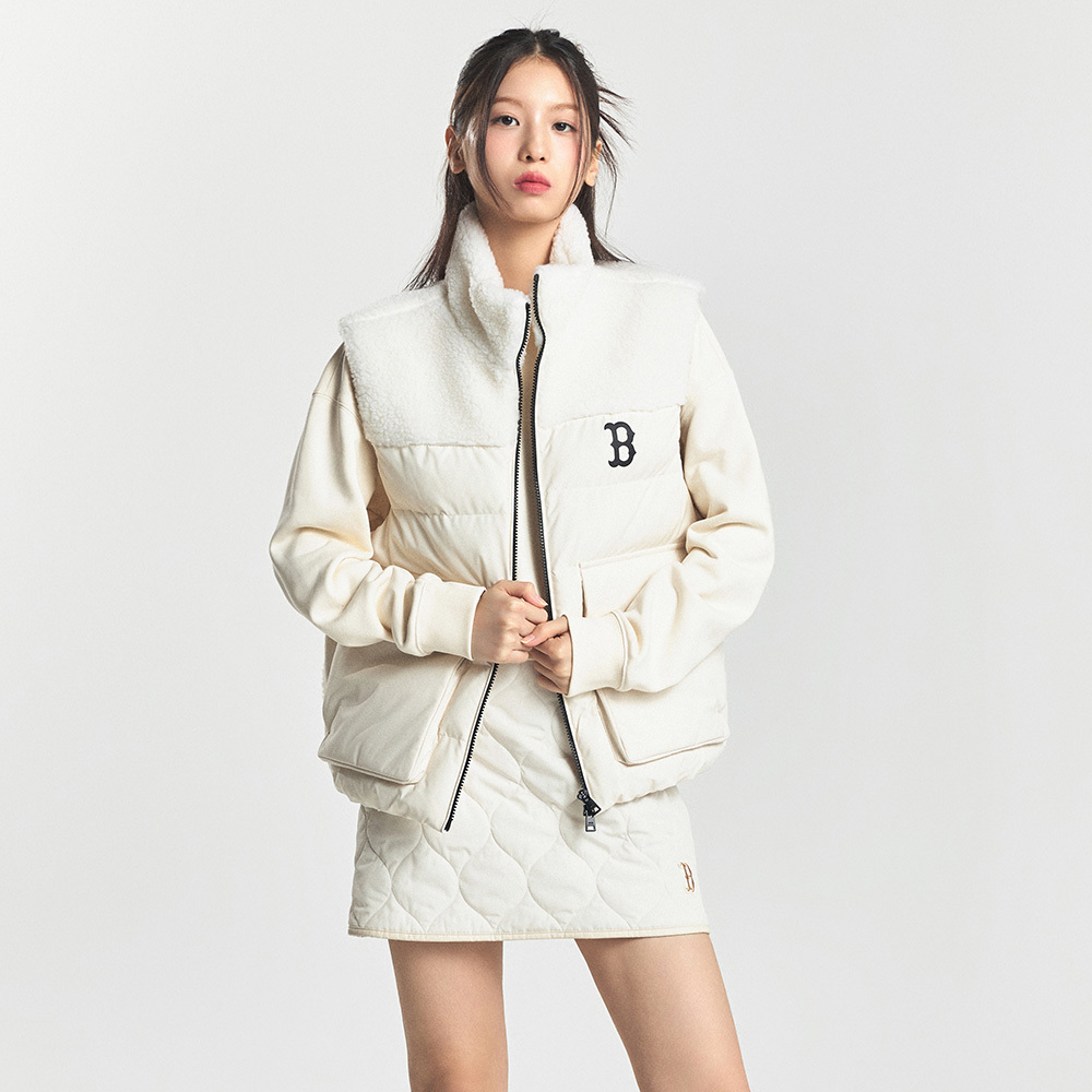 MLB 刷絨背心 FLEECE系列 波士頓紅襪隊 (3AFDB0246-43CRD)