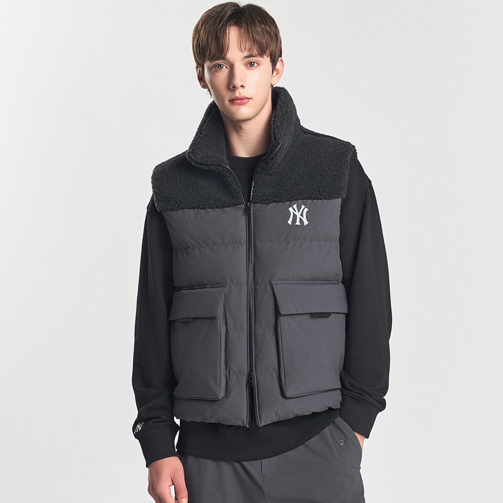 MLB Korea MLB 刷絨背心 FLEECE系列 紐約洋基隊 (3AFDB0246-50CGS)｜飛揚運