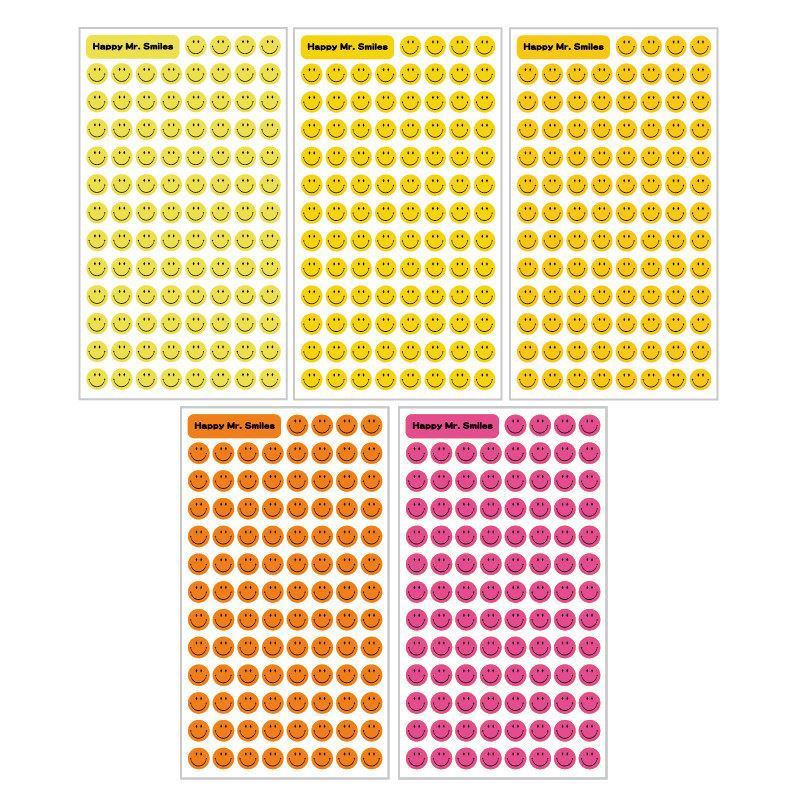 微笑貼紙G-淺黃/中黃/深黃/橘/粉紅