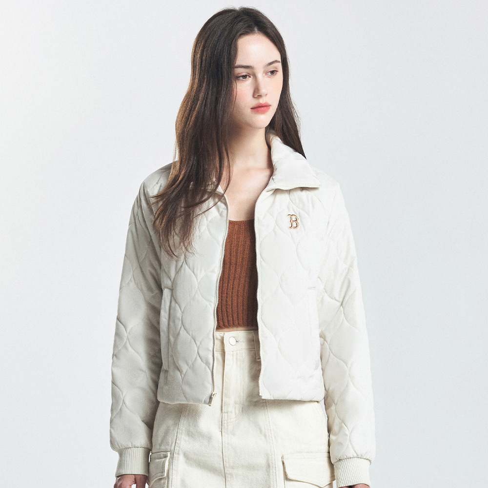 MLB 女版鋪棉絎縫外套 波士頓紅襪隊 (3FPDB0146-43CRD)