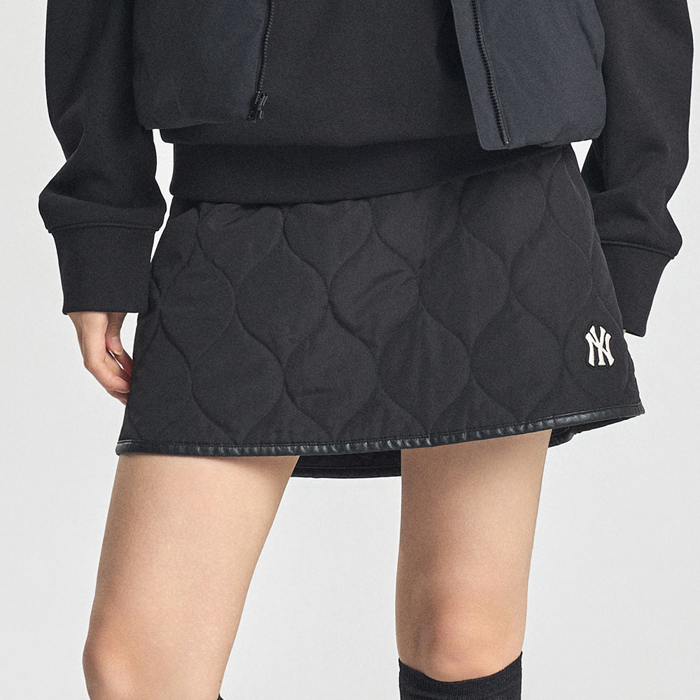 MLB 女版鋪棉短裙 紐約洋基隊 (3FSKB0146-50BKS)