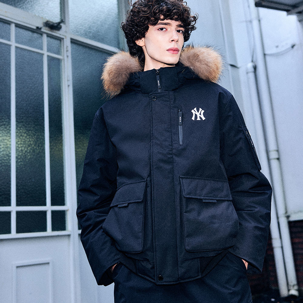 MLB 連帽羽絨外套 紐約洋基隊 (3ADJB1546-50BKS)