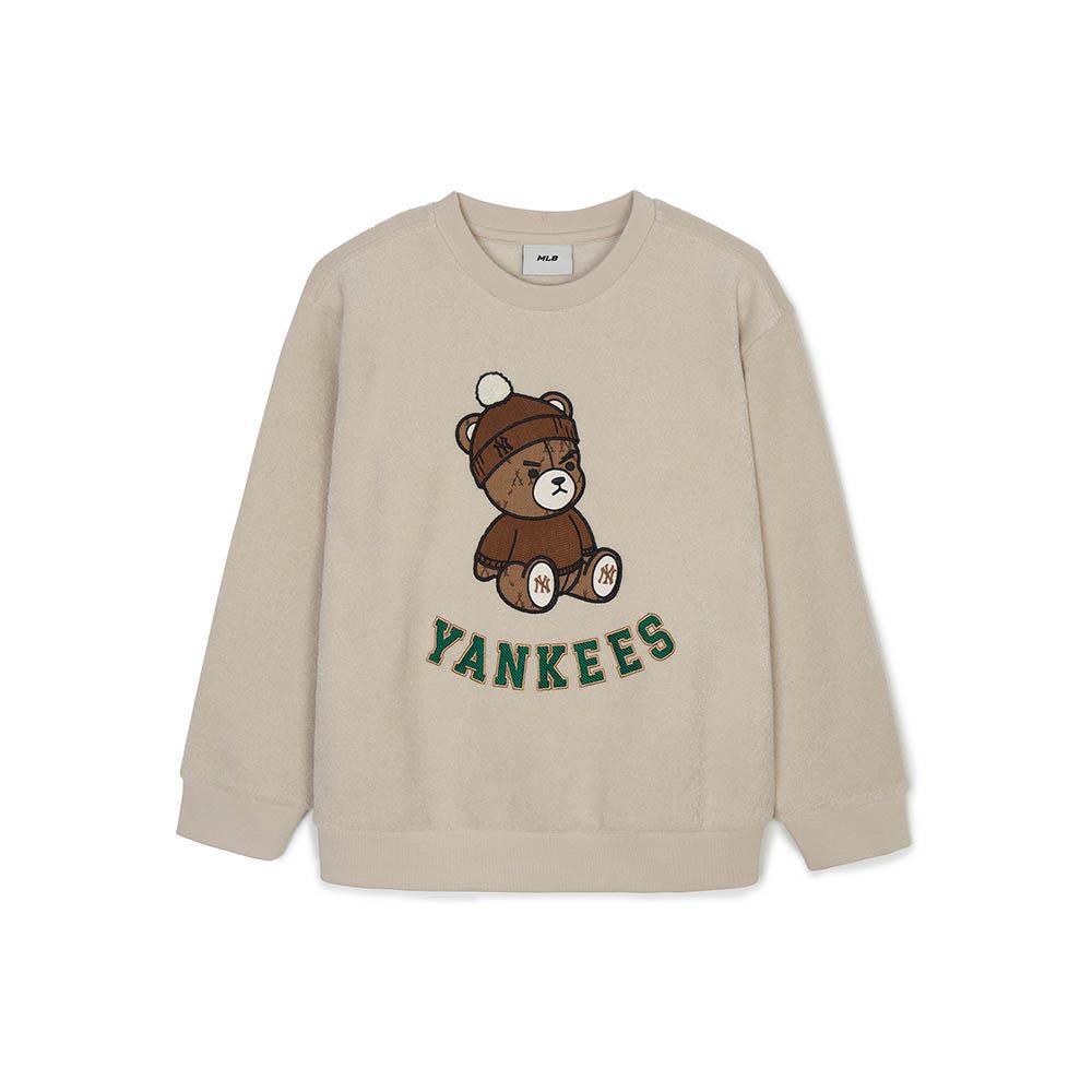 MLB KIDS 大學T 童裝 Mega Bear系列 紐約洋基隊 (7AMTC0246-50CRM)