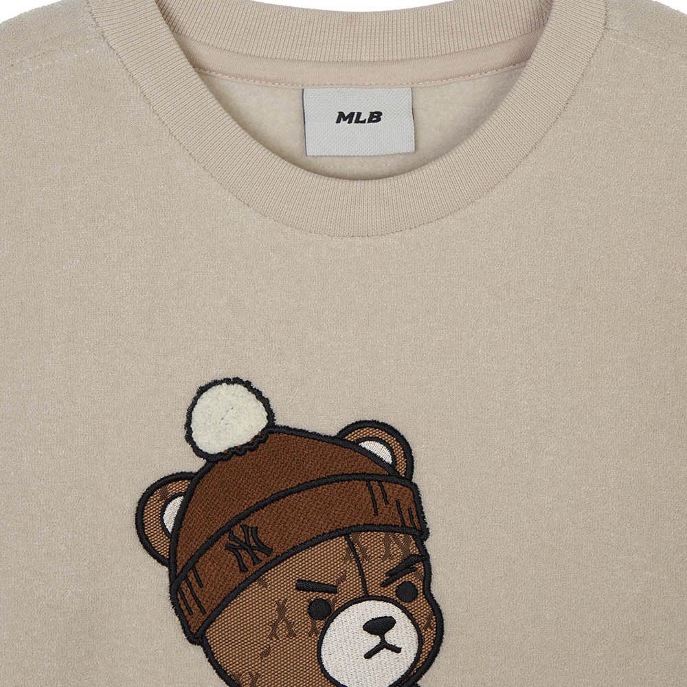 MLB KIDS 大學T 童裝 Mega Bear系列 紐約洋基隊 (7AMTC0246-50CRM)