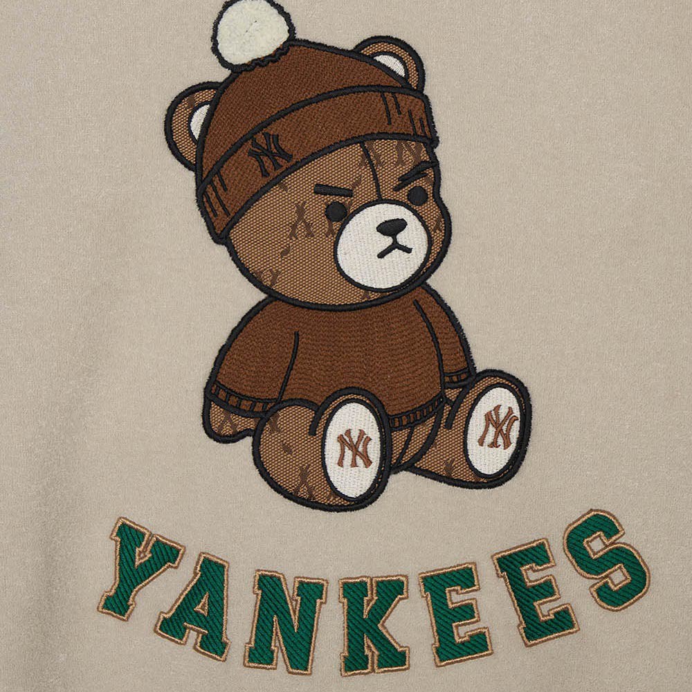 MLB KIDS 大學T 童裝 Mega Bear系列 紐約洋基隊 (7AMTC0246-50CRM)